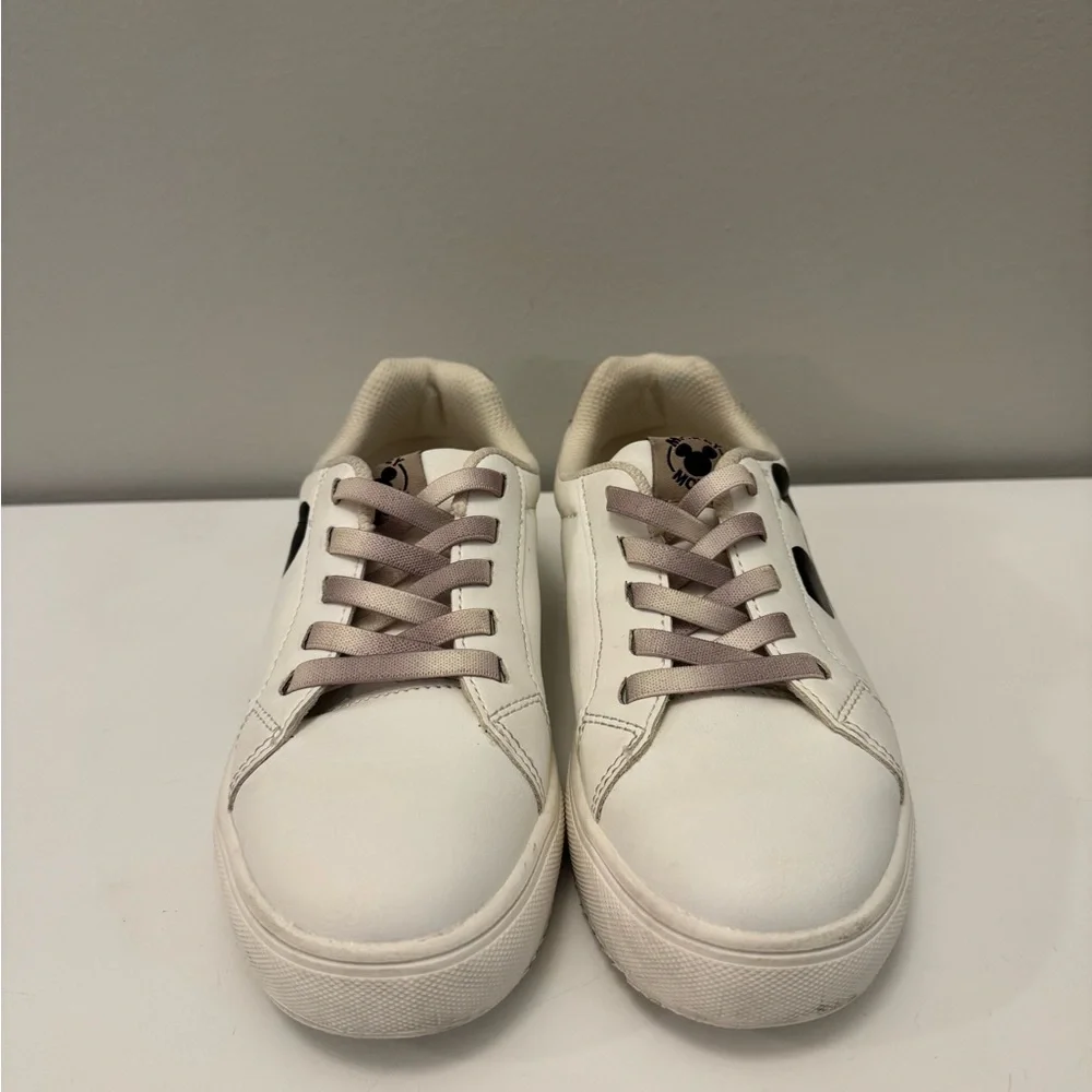 Disney Mickey Mouse Kids White & Beige Sneakers